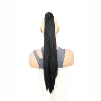 Claw Clip Ponytail Hair Extensions – 24 Inch Straight Synthetic