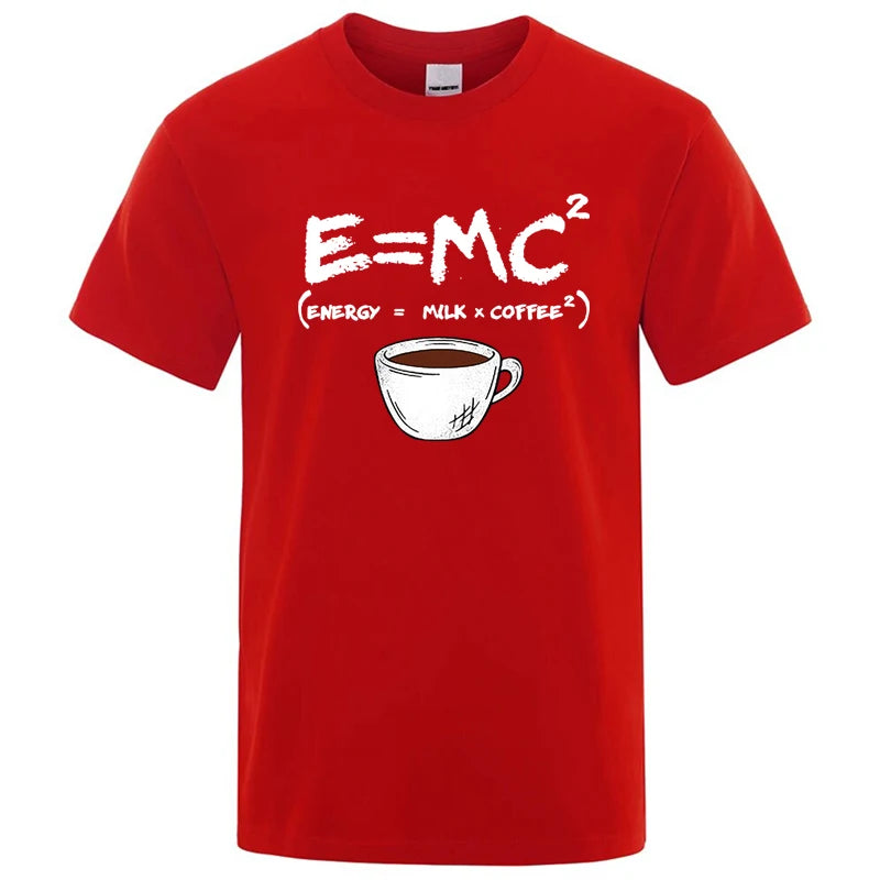 Energy Milk Coffee Graphic T Shirt Funny Casual Tee