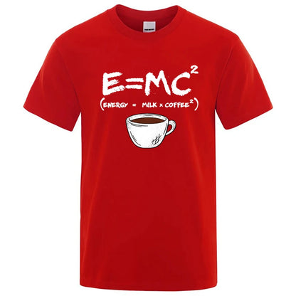 Energy Milk Coffee Graphic T Shirt Funny Casual Tee