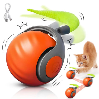 Interactive Cat Ball Toy with Spinning Tail – Self-Moving