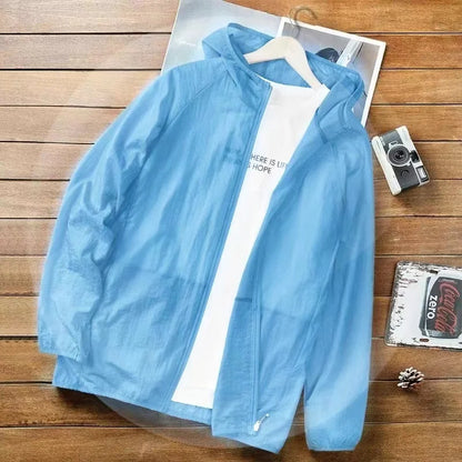 UV Sun Protection Jacket – Ultra-Thin Hooded Cooling Skin Coat