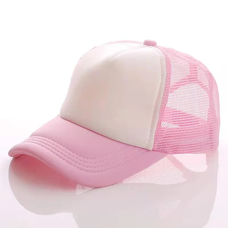 Custom Logo Mesh Trucker Hat – 5-Panel Snapback Baseball Cap for Men & Women