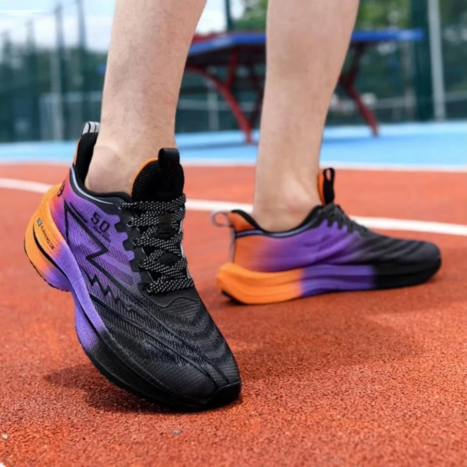 Carbon Plate Running Shoes – Soft Cushion Shock-Absorbing Unisex Sneakers