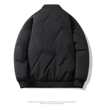 Men's Cotton Padded Bomber Jacket – Warm Winter Coat