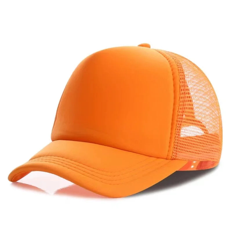 Custom Logo Mesh Trucker Hat – 5-Panel Snapback Baseball Cap for Men & Women