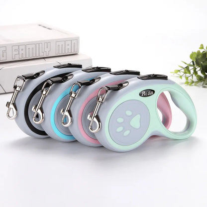 Retractable Dog Leash – Durable Nylon, 3m & 5m for Dogs & Cats