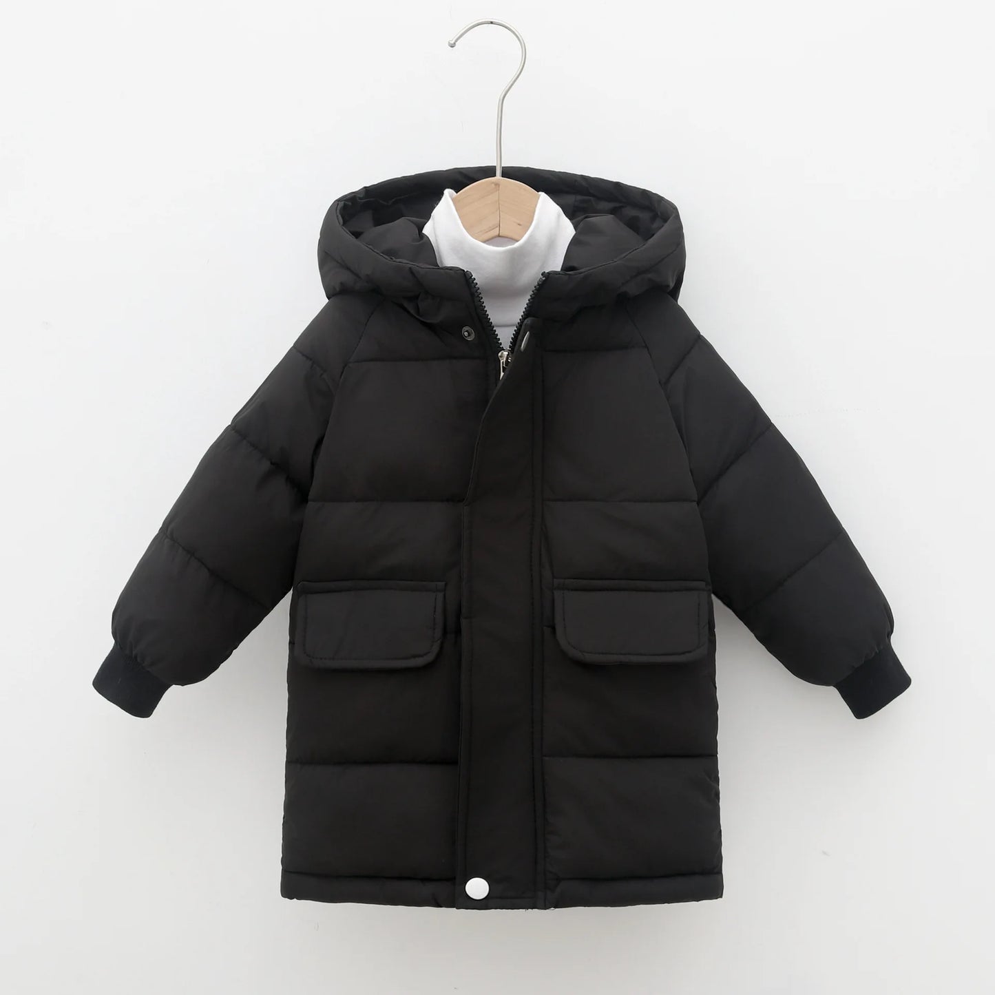 Kids Hooded Puffer Parka Coat – Warm Winter Jacket for Boys & Girls