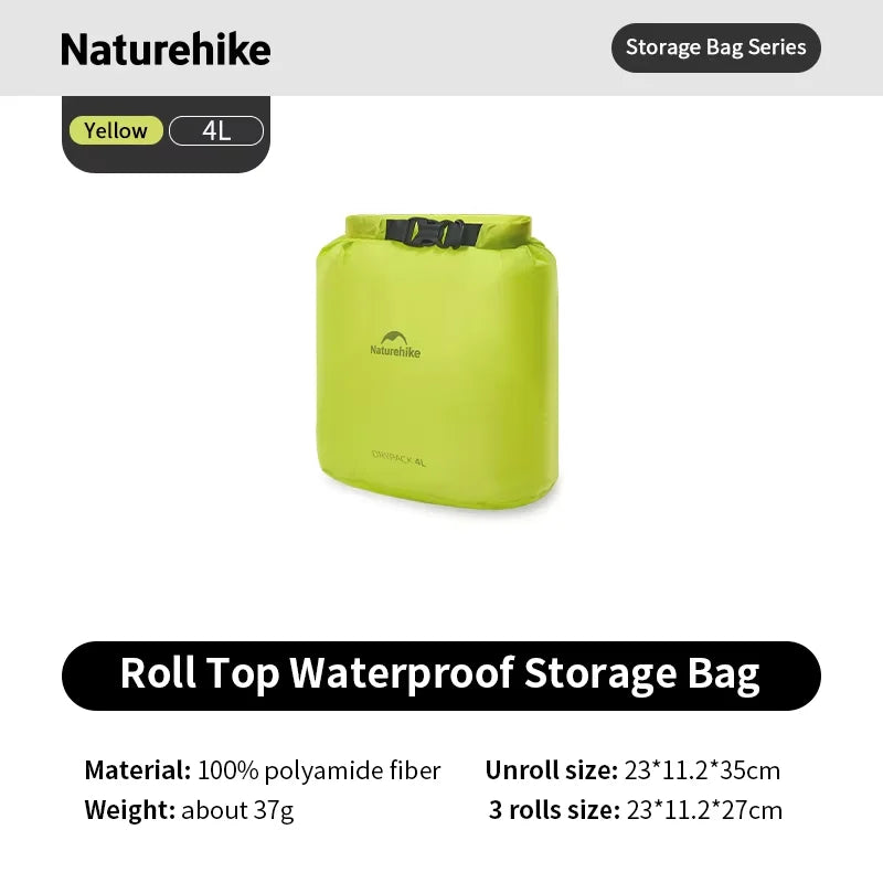 Naturehike Waterproof Dry Bag – Lightweight Roll Top Storage Sack