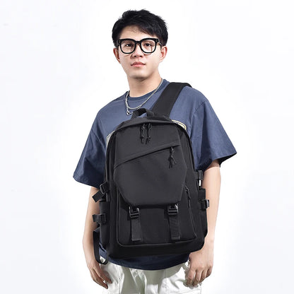 Travel Backpack 15" – Large Capacity Solid Color Daypack