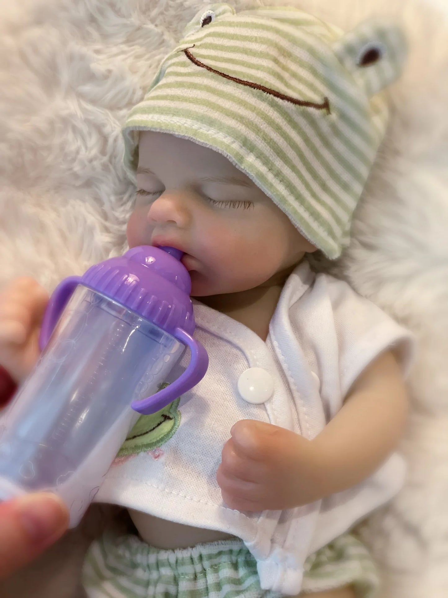 33cm Loulou Reborn Baby Doll – Solid Silicone Washable Newborn