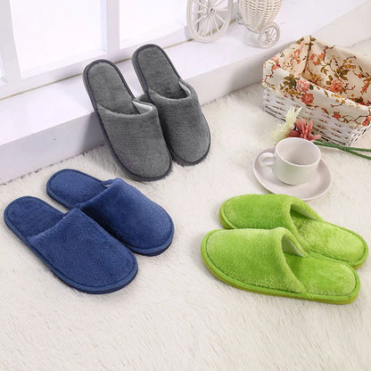 Men S Winter Slippers Warm Bedroom Plush Shoes Home Floor Soft Indoors Thin Velvet Solid Color Non