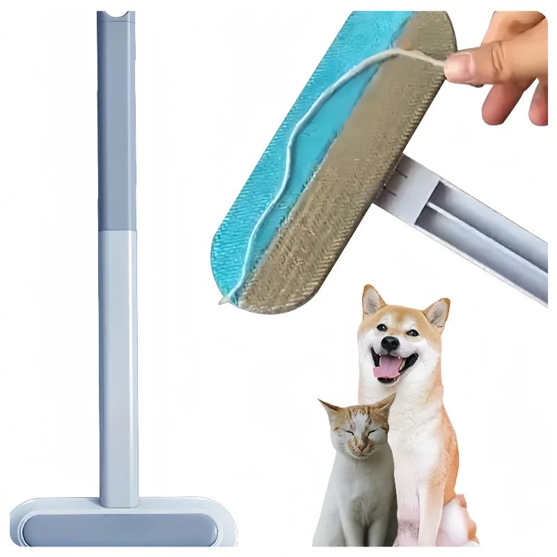 Pet Hair Remover Brush with Long Handle – Cat & Dog Fur Lint Roller
