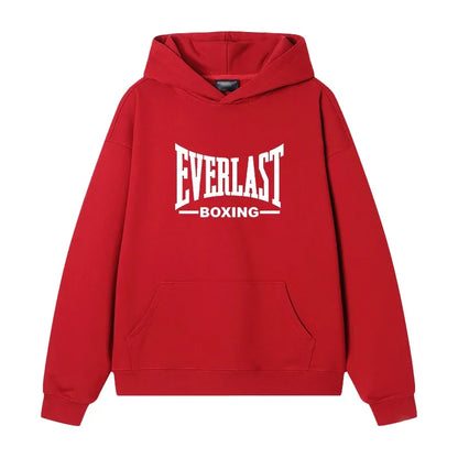 Vintage Boxing Logo Graphic Hoodie Casual Pullover Sweatshirt