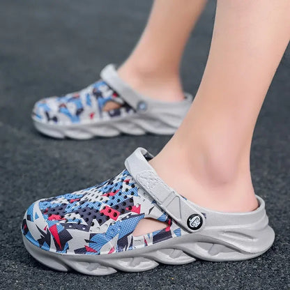 Men's EVA Clog Sandals – Breathable Perforated Platform Shoes