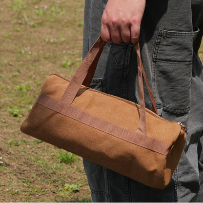 Camping Tent Stake Storage Bag – Large Capacity Cylinder