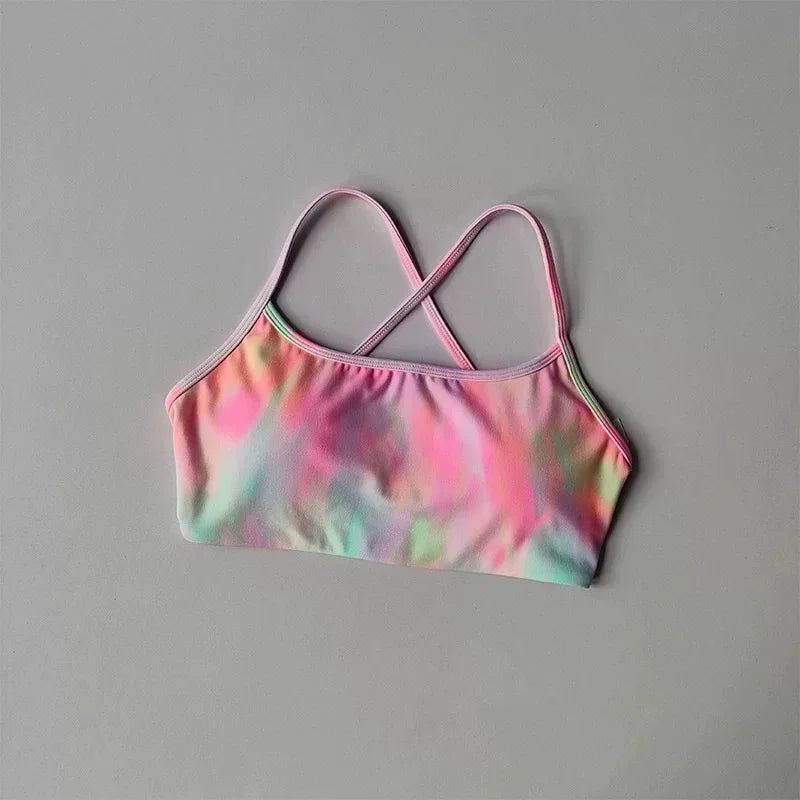 Cross Back Sports Bra for Women – Shock-Resistant Yoga Gym Vest