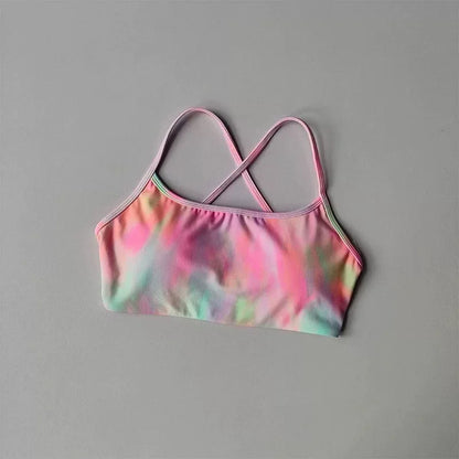 Cross Back Sports Bra for Women – Shock-Resistant Yoga Gym Vest
