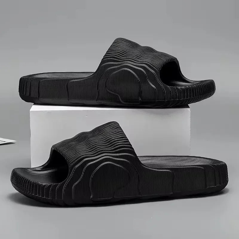 Soft Home Slippers Couple Summer Indoor Skid Proof Bathroom Sandals Hotel Solid Color Men Women Flip