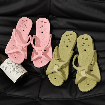 Foldable Travel Slippers – Ultra-Soft EVA Quick-Dry Flip Flops with Drainage Holes