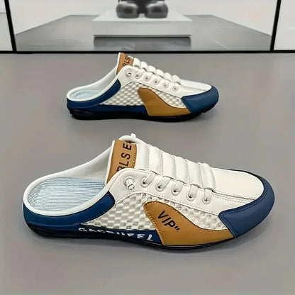 Men's Slip-On Sneaker Mules – Breathable Mesh Casual Shoes