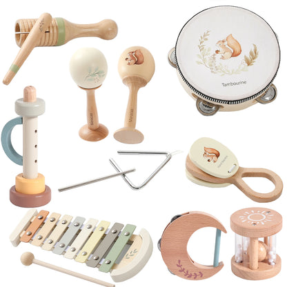 Baby Montessori Musical Instruments Set – Xylophone, Drum & More