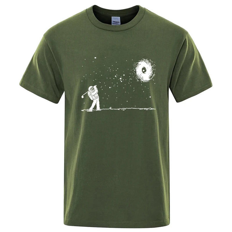 Astronaut Graphic T Shirt Funny Cotton Blend Tee
