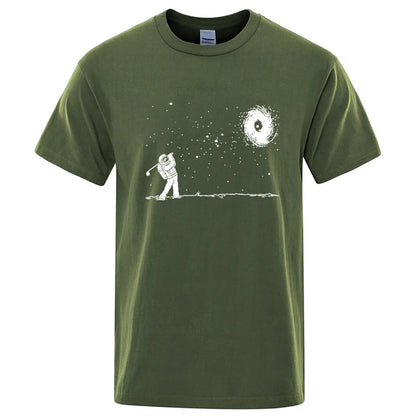 Astronaut Graphic T Shirt Funny Cotton Blend Tee