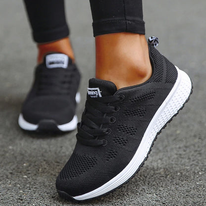 Women's Mesh Sneakers – Breathable Lace-Up Tennis Trainers