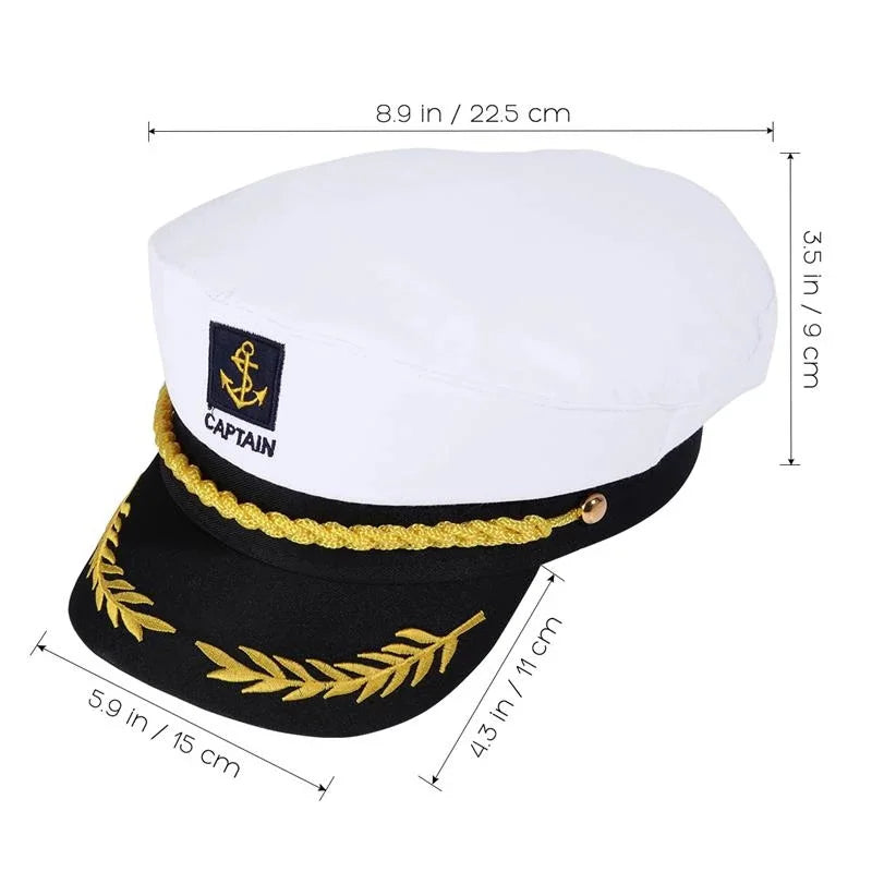 Captain Hat – Adjustable Sailor Yacht Cap for Men & Women