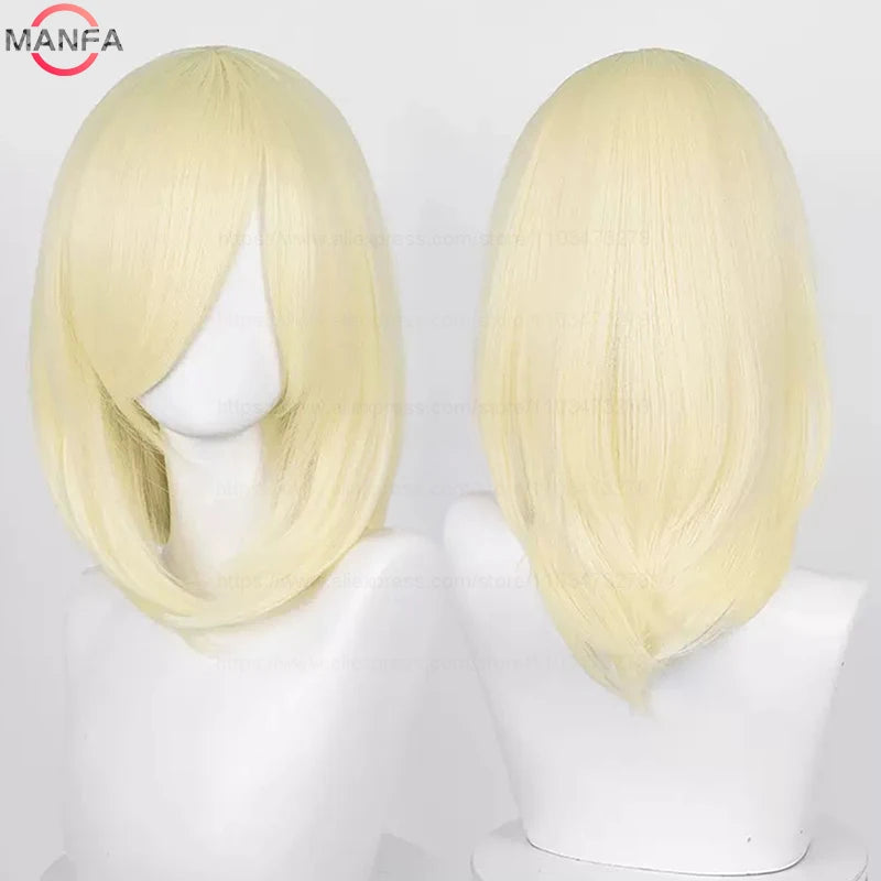 Anime Cosplay Wig - 40cm Medium Straight Wig with Bangs