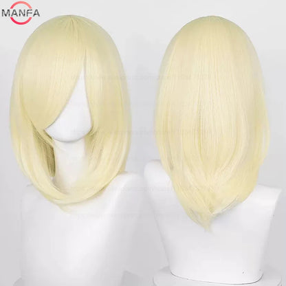 Anime Cosplay Wig - 40cm Medium Straight Wig with Bangs