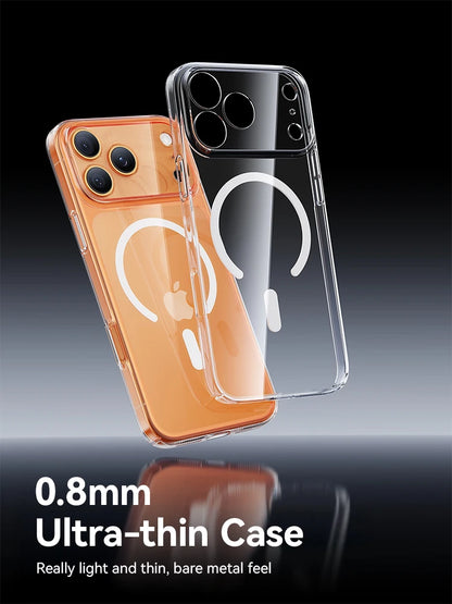 Joyroom Magnetic Case Iphone 17 16 Pro Max Anti Yellow Transparent Cover Wireless Charger Thin