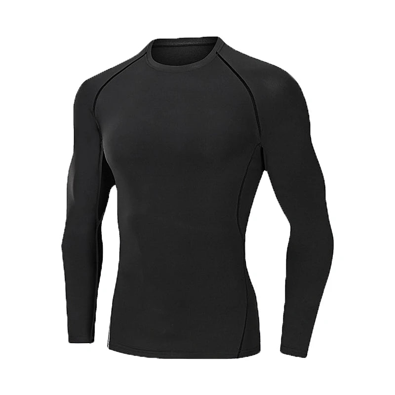 Men's Compression Long Sleeve Thermal Shirt – Quick-Dry Fitness Base Layer