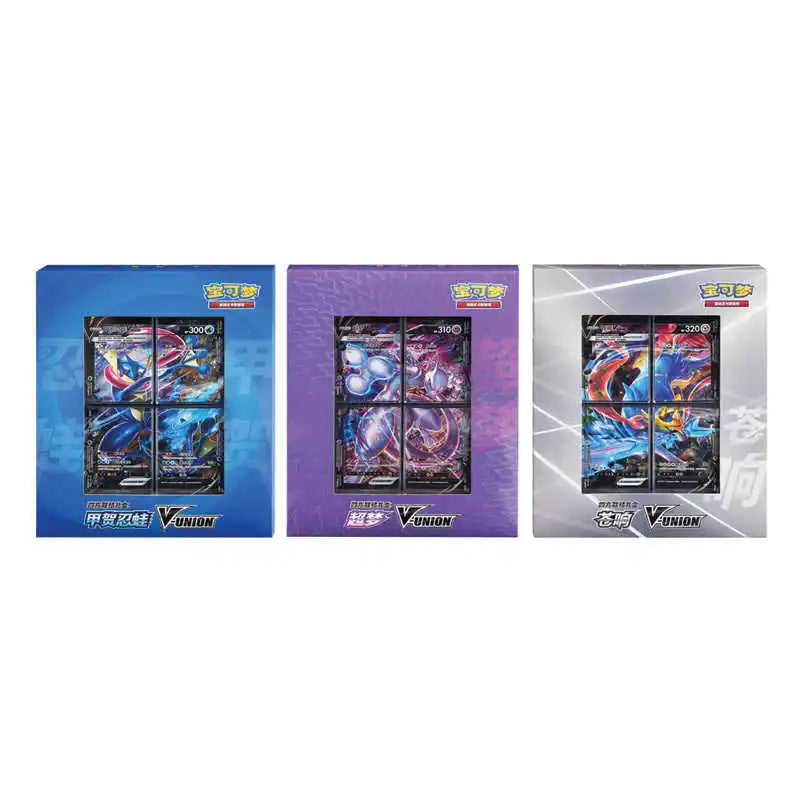 Stock Genuine 100 Original Pokemon Ptcg Card Quartet Coupling V-Union Gift Boxes Pikachu Big Gather