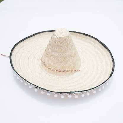 Colorful Mexican Sombrero Party Hat – Wide Brim Straw Hat
