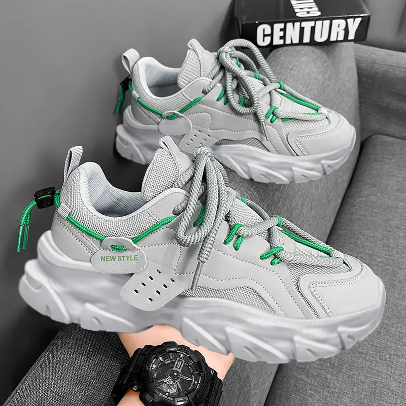 Men's Breathable Chunky Sneakers | Thick Sole Running Shoes