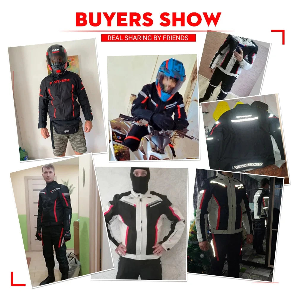 Waterproof Motorcycle Jacket & Riding Pants – Windproof Protective Motorbike Gear