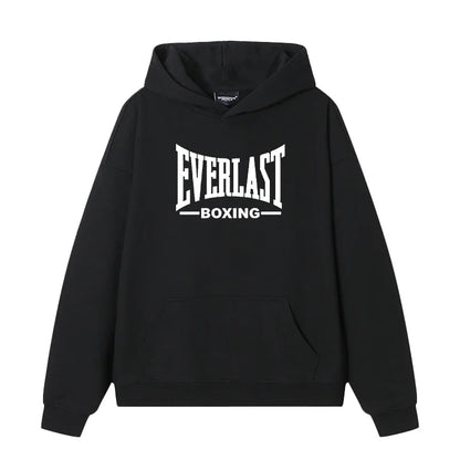 Vintage Boxing Logo Graphic Hoodie Casual Pullover Sweatshirt