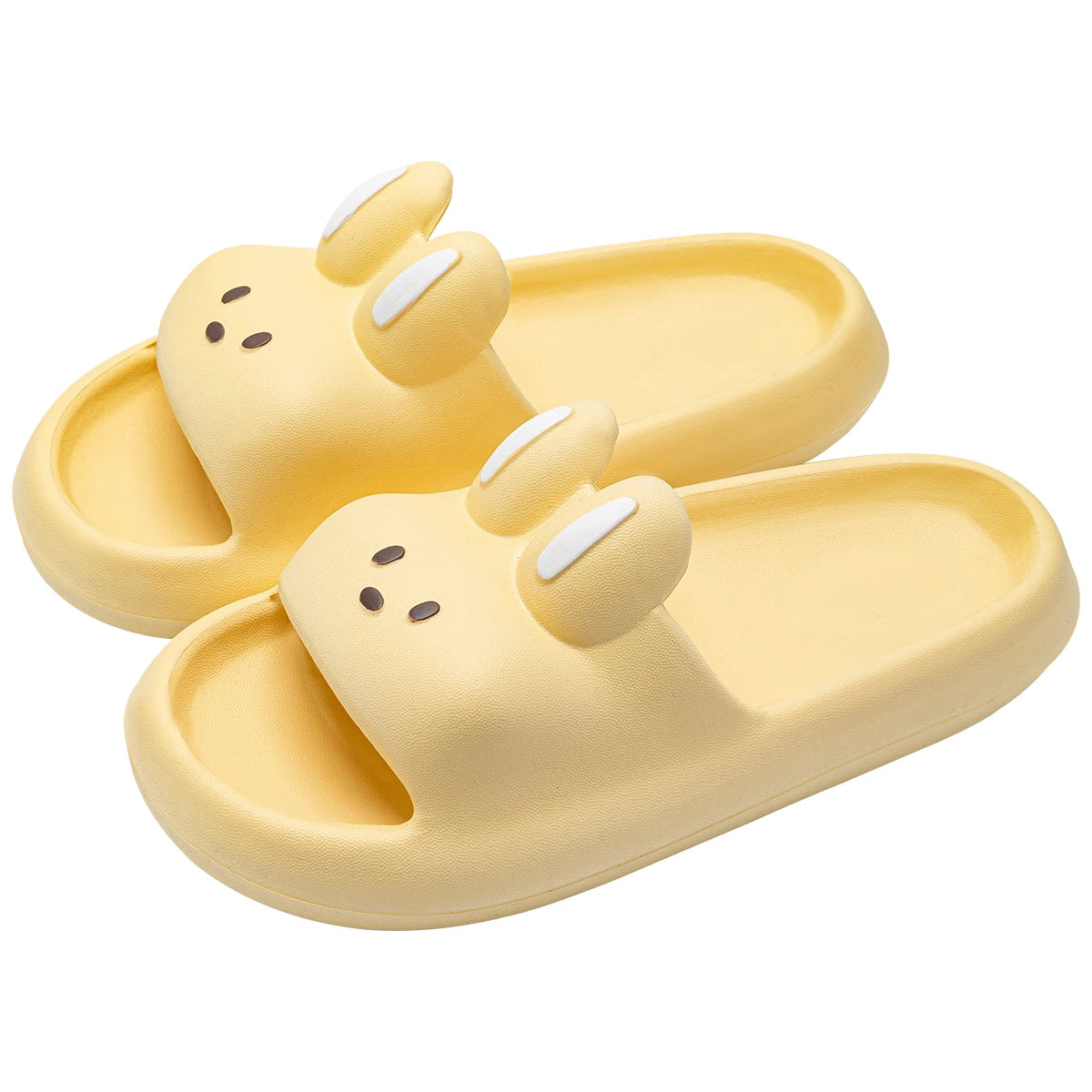 Pillow Rabbit Slippers Women Men House Slides Shower Sandals - Thick