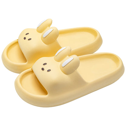 Pillow Rabbit Slippers Women Men House Slides Shower Sandals - Thick
