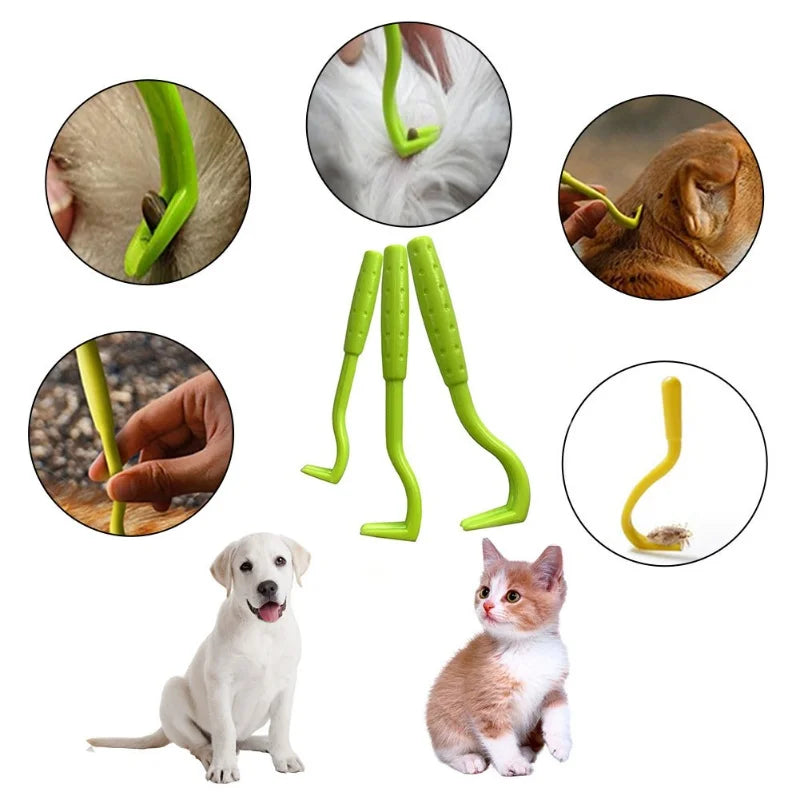 Tick Remover Hook Tool for Dogs & Cats – Flea & Louse Extractor