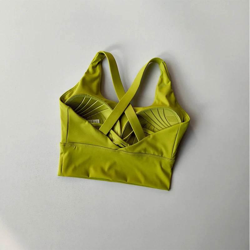 High-Impact Sports Bra with Fixed Removable Pads