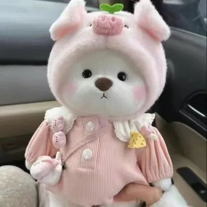 Teddy Bear Plush Toy with Changeable Outfits – Cute Stuffed Animal Doll