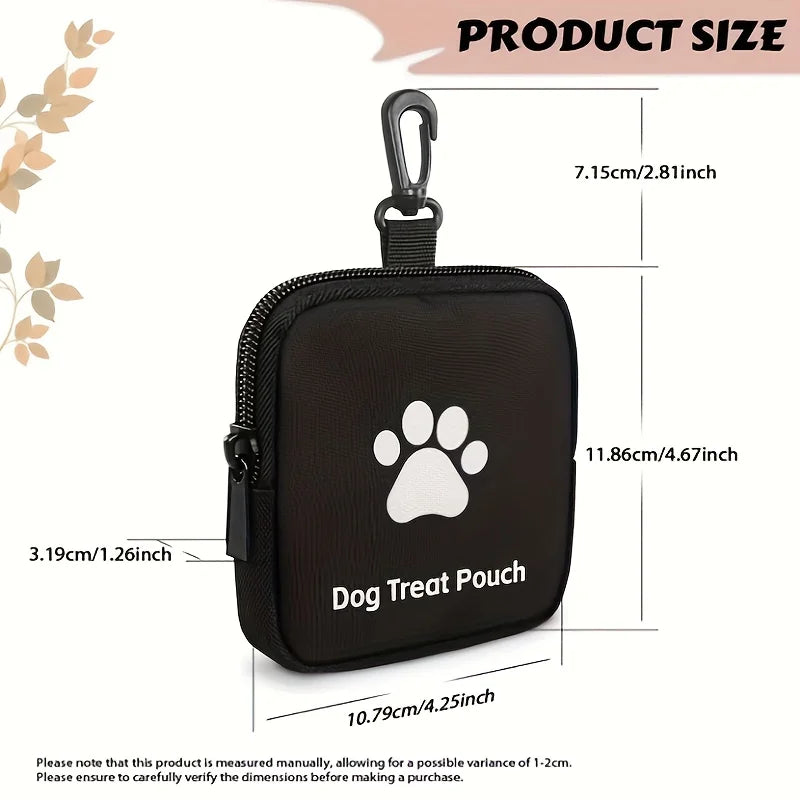 Dog Treat Pouch – Portable Zippered Training Snack Bag