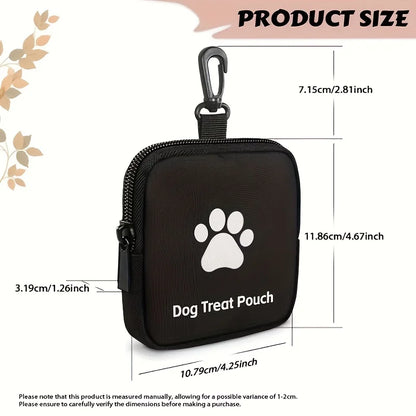 Dog Treat Pouch – Portable Zippered Training Snack Bag