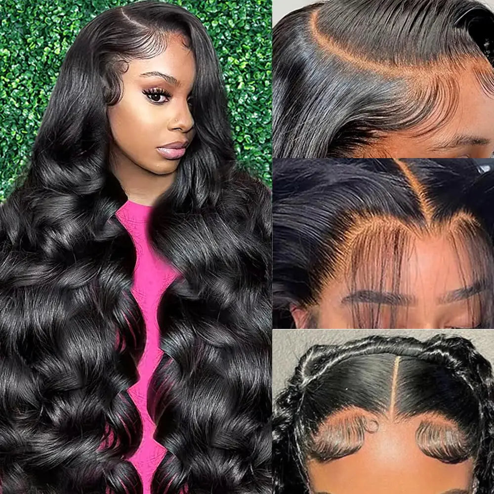 Body Wave Human Hair Lace Front Wig – 13x4 & 13x6, 180%/220% Density