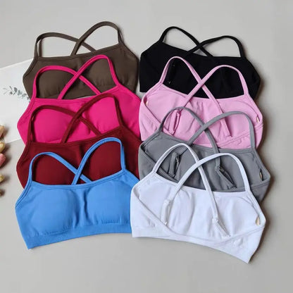Seamless Racerback Sports Bra – Breathable Yoga & Gym Top for Women
