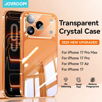 Joyroom Case Iphone 17 16 Pro Max Crystal Transparent Pc Anti-Yellow Lens Protection Cover