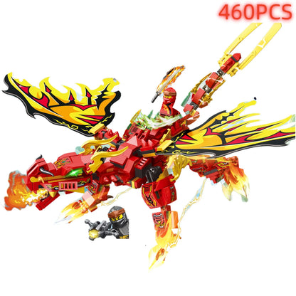 Ninja Dragon Building Blocks Set – Mini Action Figure Toy