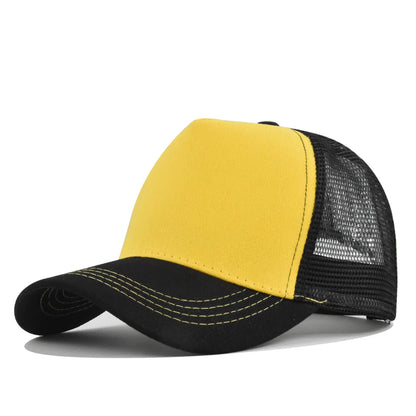 Custom Logo 5-Panel Mesh Trucker Baseball Cap – Men & Women
